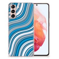 Samsung Galaxy S21 TPU bumper Waves Blue - thumbnail