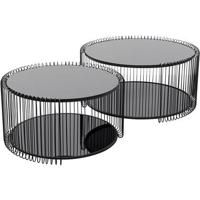 Kare Salontafel Wire Double Black Set van 2