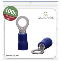 Quadrios 22C447 Ringkabelschoen Dwarsdoorsnede (max.): 2.5 mm² Gat diameter: 5.3 mm Deels geïsoleerd Blauw 1 set(s) - thumbnail