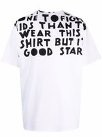 Maison Margiela t-shirt à slogan imprimé - Blanc