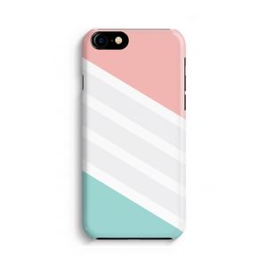 Strepen pastel: iPhone 8 Volledig Geprint Hoesje