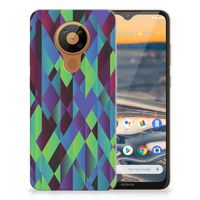 Nokia 5.3 TPU Hoesje Abstract Green Blue