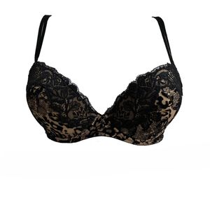 AMBRA Lingerie BH&apos;s DARK/DEEP NUDE Push-up BH zwart/bruin 0958