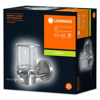 LEDVANCE ENDURA® CLASSIC POST L 4058075206540 Buitenlamp met bewegingsmelder (wand) LED E27 Zilver - thumbnail