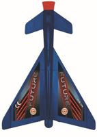 GÜNTHER FLUGSPIELE 1446 - Ejector glider Future, jet van hoogwaardig kunststof, vliegklaar, ca. 14 x 19 cm, geschikt voor kinderen vanaf 6 jaar.