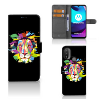 Motorola Moto E20 | E30 | E40 Leuk Hoesje Lion Color - thumbnail