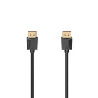 Hama 8K DisplayPort-kabel 2m (DP 2.1-kabel, Ultra HD 8K, 40 Gbit/s, geschikt voor gaming-monitor, pc, grafische kaart, tv, beamer, 8K @60Hz, 1080p @240Hz, 4K @144Hz) zwart