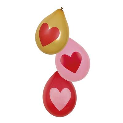 Love hartjes ballonnen rood, roze, goud 18x stuks - Ballonnen Love hartjes ballonnen rood, roze, goud 18x stuks - Ballonnen