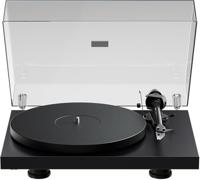 Pro-Ject Debuut EVO 2, volgende generatie audiofiele draaitafel met koolstofvezel toonarm, elektronische snelheidsselectie en voorgemonteerde Pick it MM EVO Cartridge, Made in Europe (zwart satijn)