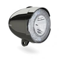 AXA koplamp 706 B Retro 15 lux led batterij chroomzwart