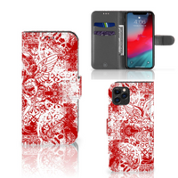 Telefoonhoesje met Naam Apple iPhone 11 Pro Angel Skull Rood