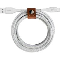 DuraTek Plus USB-C/ USB-A kabel met leren bandje Kabel - thumbnail