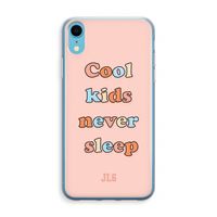 Cool Kids Never Sleep: iPhone XR Transparant Hoesje - thumbnail