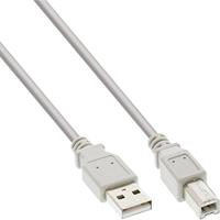 InLine USB 2.0 aansluitkabel A naar B 1m beige