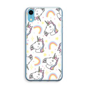 Rainbow Unicorn: iPhone XR Transparant Hoesje