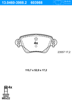 Remblokkenset, schijfrem ATE, u.a. für Jaguar, Ford, Renault