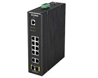 D-Link DIS-200G-12S 12-poorts industriële switch (10 Gigabit en 2 SFP, DIN-rail, geschikt voor extreme omstandigheden -40 °C tot 65 °C, ERPS, VLAN, QoS, IGMP, link-aggregatie)