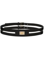 Dolce & Gabbana ceinture à plaque logo - Noir