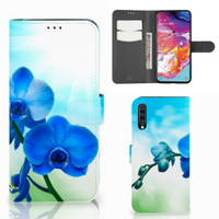 Samsung Galaxy A70 Hoesje Orchidee Blauw - Cadeau voor je Moeder - thumbnail