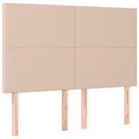 vidaXL Hoofdborden 4 st 72x5x78/88 cm kunstleer cappuccinokleurig, hoofdeinde, houten hoofdeinde, bedonderdeel, houten hoofdbord, slaapkamermeubel