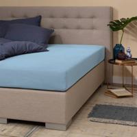 Presence Jersey Hoeslaken - Silver - Zacht Blauw 70/80 x 200/220 cm