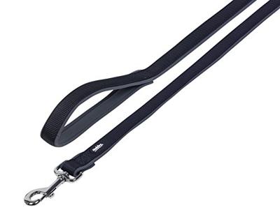 Nobby Classic Preno Hondenriem, 120 cm/25-35 mm, Zwart/Grijs