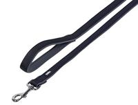 Nobby Classic Preno Hondenriem, 120 cm/25-35 mm, Zwart/Grijs