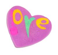 LG Imports gum Hartje meisjes 3,5 cm rubber roze/paars