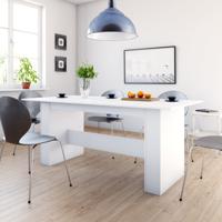 vidaXL Eettafel 180x90x76 cm spaanplaat wit
