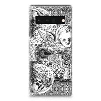 Silicone Back Case Google Pixel 6 Pro Skulls Angel