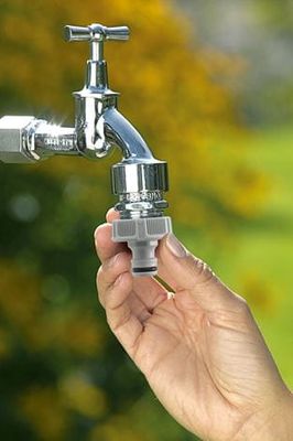 Gardena 18222-20 waterslangkoppeling Kraanaansluiting Grijs 1 stuk(s)