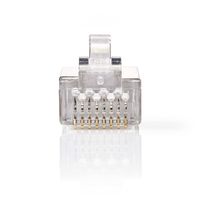 RJ45-Connector | Male | Stranded STP CAT6 | Recht | Verguld | 1 Stuks | PVC | Transparant | Doos