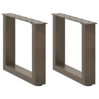 vidaXL Salontafelpoten 2 st U-vormig 30x(30-31) cm staal naturel