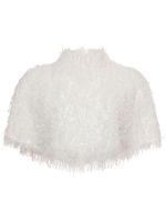 Unreal Fur Cape Verde cropped cape - Blanc