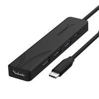 SABRENT USB C adapter, usb C 3.2 Gen1 hub, usb verdeler multiple, usb c docking station met 4K HDMI | 1 USB 3.0 HUB | 2 USB 2.0 HUB | USB-C PD 60W | voor PS5, PC, USB stick, MacBook (HB-TC5P).