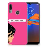 Motorola Moto E6 Plus Silicone-hoesje Woman Don't Touch My Phone