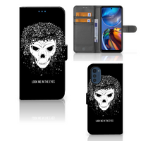 Telefoonhoesje met Naam Motorola Moto E32 | Moto E32s Skull Hair - thumbnail