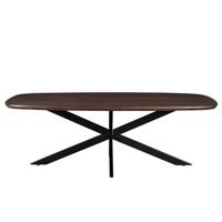 Livingfurn - Eetkamertafel Jesper Danish Oval Brown 230 cm - Mangohout