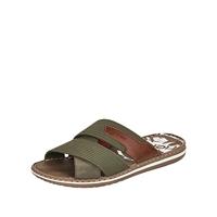 Rieker 21066 slippers voor heren, Groen combi, 44 EU