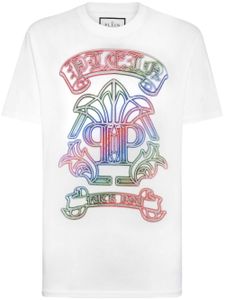 Philipp Plein Gothic Banner rhinestone-embellished T-shirt - Blanc