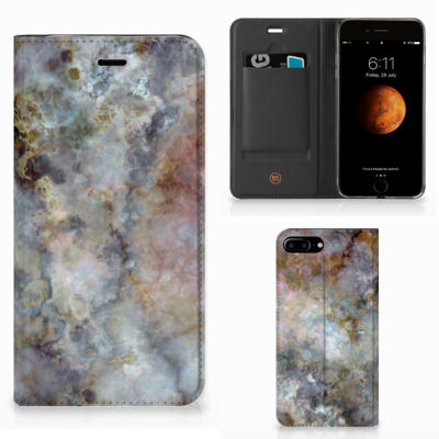 Apple iPhone 7 Plus | 8 Plus Standcase Marmer Grijs