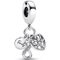 Pandora 792201C01 Hangbedel Family Infinity Triple zilver-zirconia - thumbnail