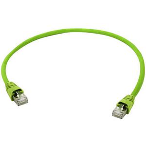 Telegärtner L00005A0055 RJ45 Netwerkkabel, patchkabel CAT 6A S/FTP 10.00 m Groen Vlambestendig, Snagless, Pair afscherming, Afgeschermd (dubbel), UL