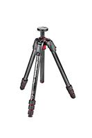 Manfrotto MT190GOC4 Kit 190 Carbon Fibre 4 Sections Aluminium Tripod for Camera, Quick Power Lock System. Made in Italy, for DSLR, CSC, Mirrorless Black