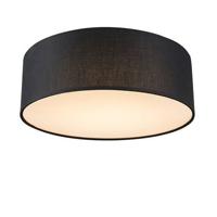 QAZQA Plafondlamp zwart 30 cm incl. LED - Drum LED - thumbnail