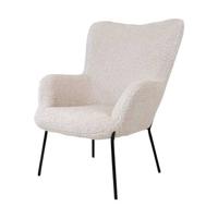 Artichok Rosemarie teddy fauteuil gebroken wit