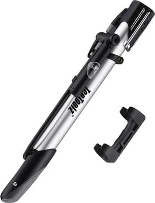 IceToolz handpomp met drukmeter aluminium zilver IceToolz handpomp met drukmeter aluminium zilver