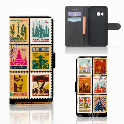 HTC U11 Flip Cover Postzegels HTC U11 Flip Cover Postzegels