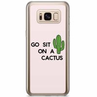 Samsung Galaxy S8 Plus siliconen hoesje - Go sit on a cactus