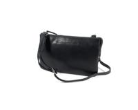 Schoudertasje festivaltasje clutch SADIE wax pull up Zwart
